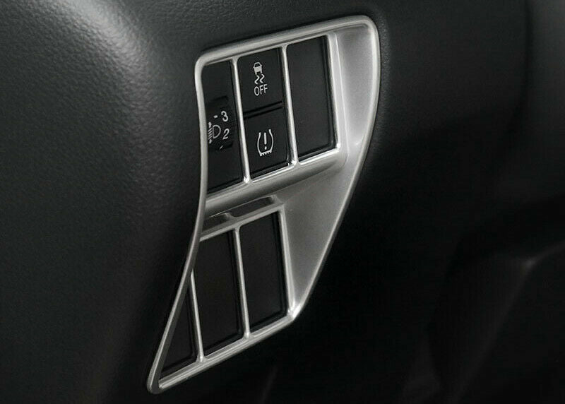 Headlight Button Frame Cover Trim 1PCS for Honda CRV CR-V 2017-2022 Matte Silver