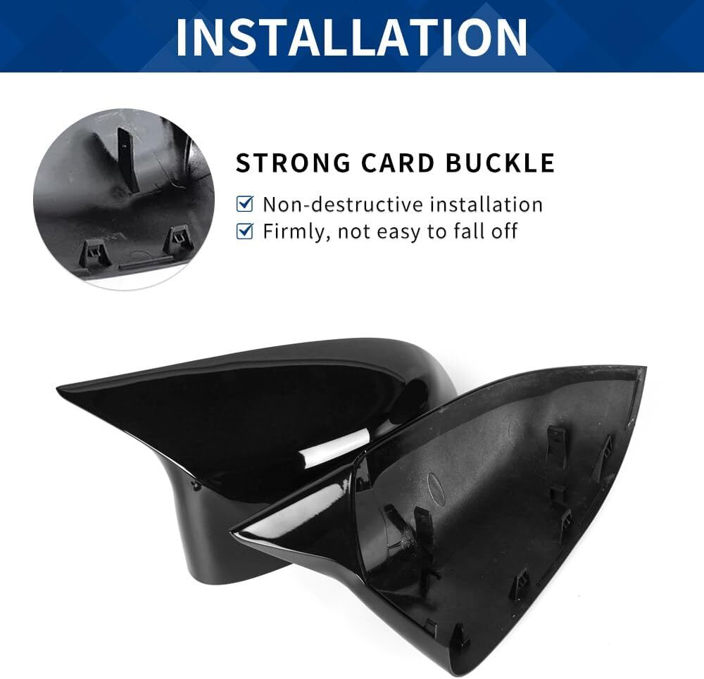 Gloss Black M Style Mirror Cover Cap for BMW X3 X4 X5 X6 X7 G01 G03 G05 G06