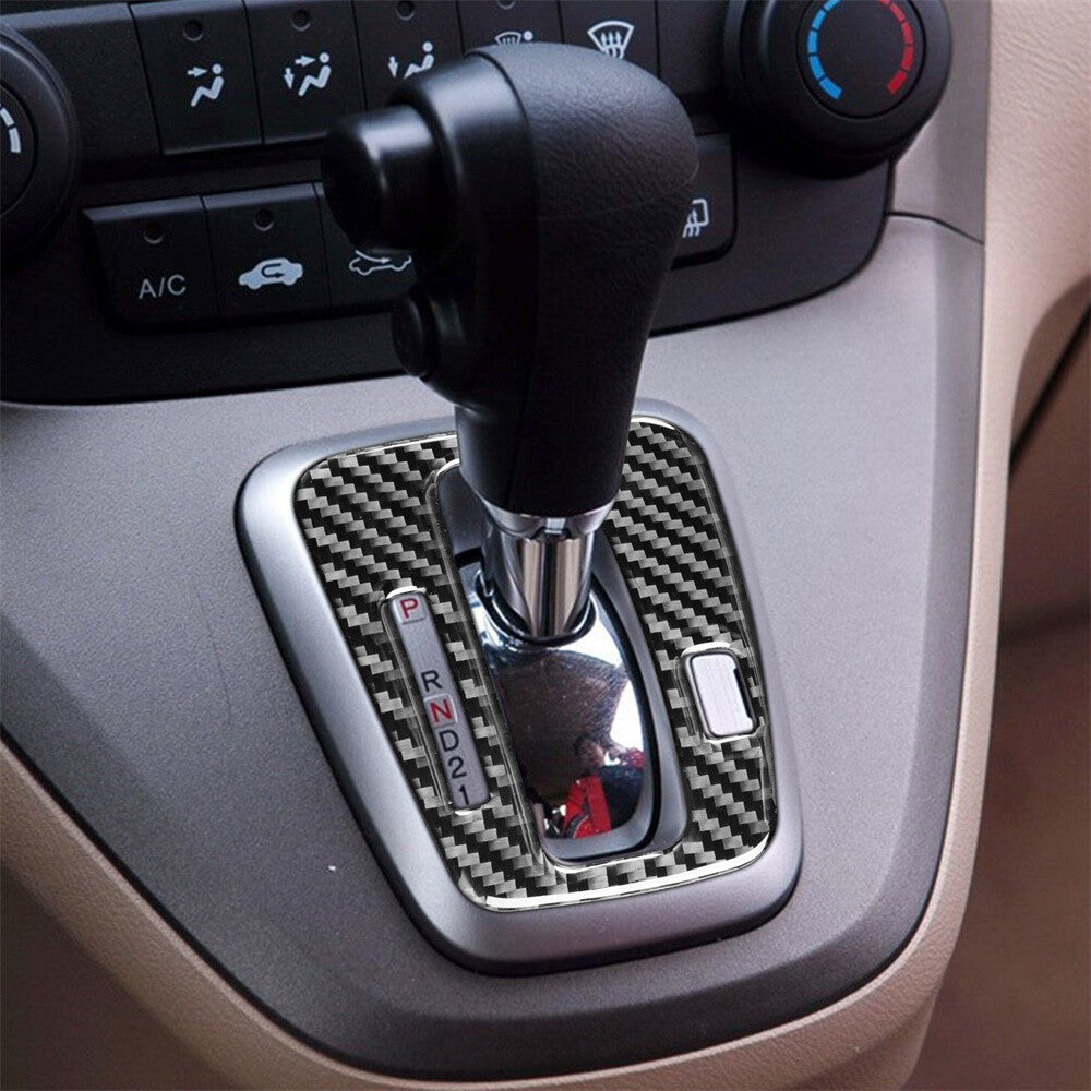 Carbon Fiber Central Conole Gear Shift Indicator Trim for Honda CR-V CRV 2007-11
