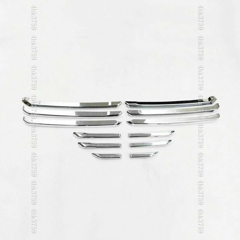 12P for Mazda 3 Axela 2017-2018 ABS Chrome Front Grilles Grill Cover Trim Strip