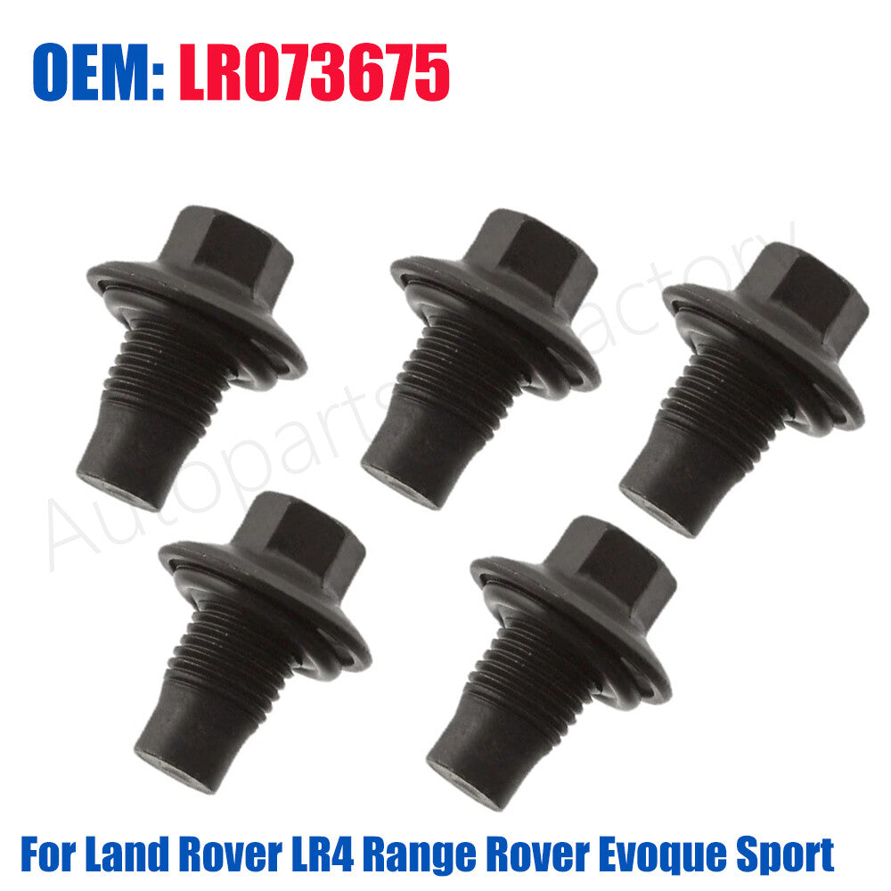 5PCS Engine Oil Drain Plug for Land Rover LR4 for Range Rover Evoque Sport Velar