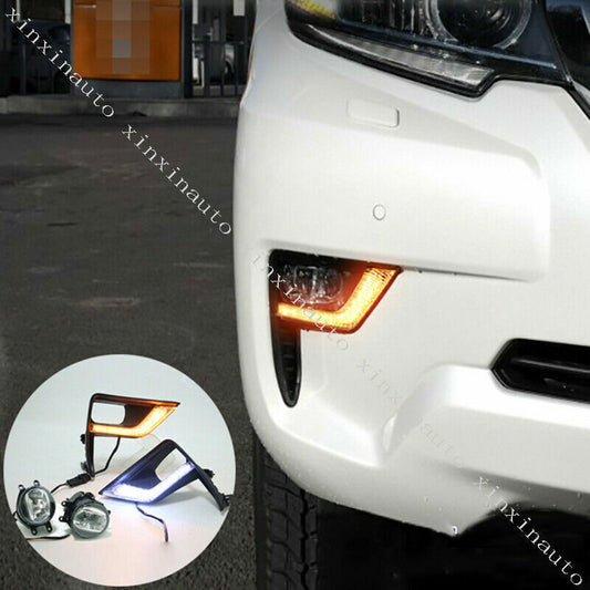 for Toyota Prado FJ/LC150 2018-2021 Front Driving LED Fog Light Wiring Lamp Pair