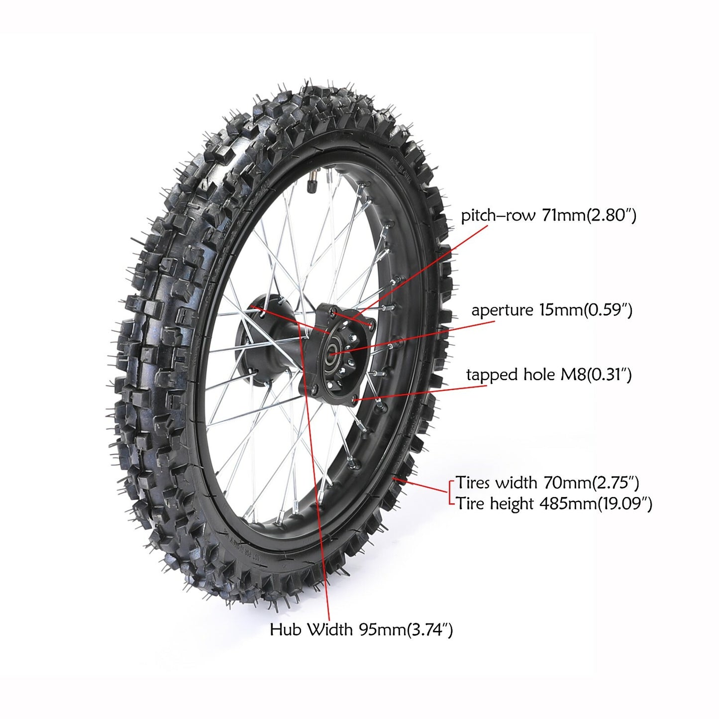 Front fork + 60/100-14 80/100-12 tire grooves bicycle 14-inch 12-inch wheels SSR CRF110 TTR110