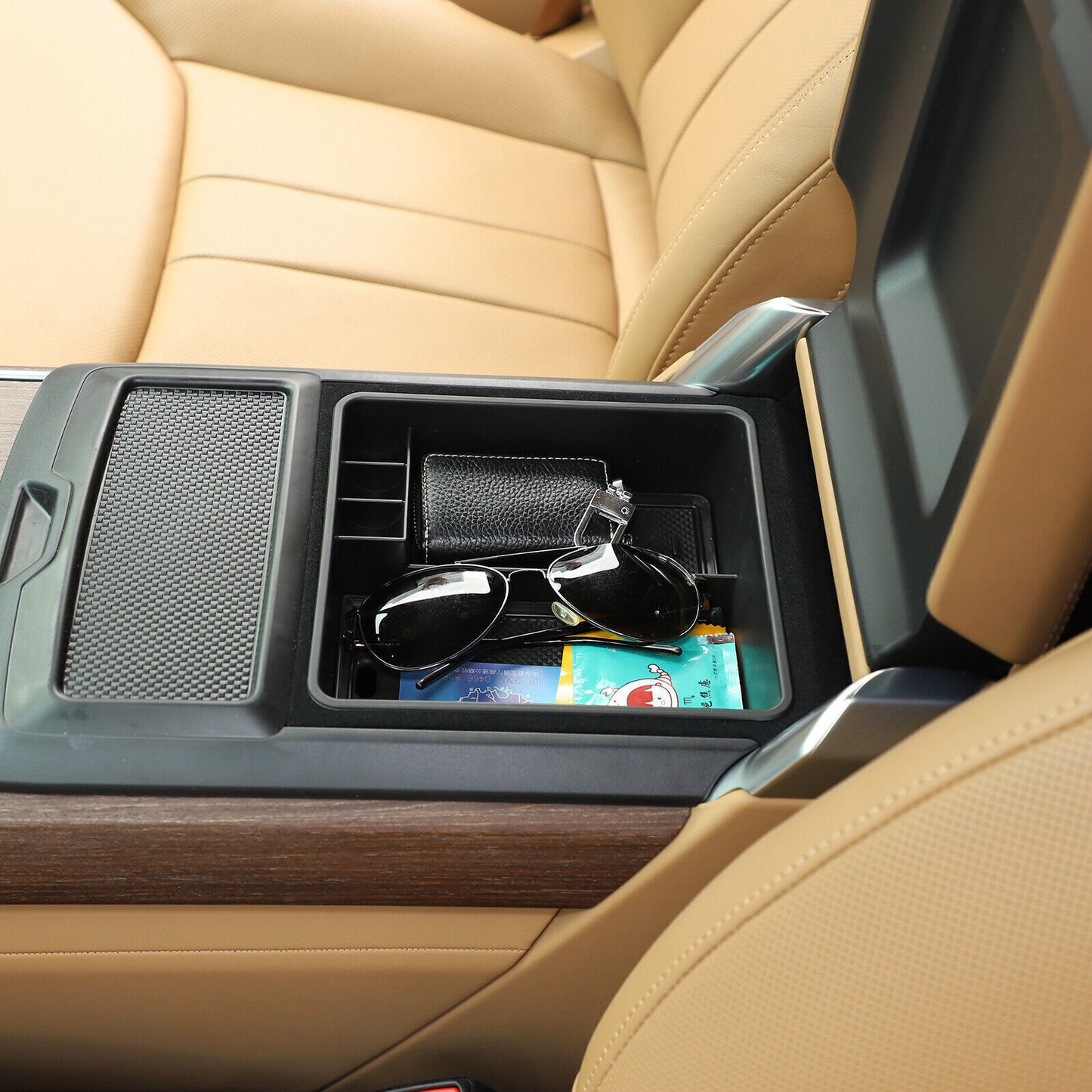 Black Console Armrest Storage Box Tray For LR for Range Rover Sport/Vogue 23-2025