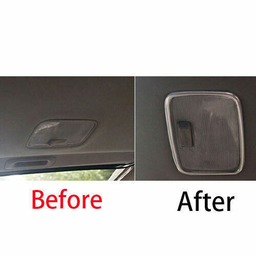Car Rear Reading Lamp Frame Cover Trim for Kia Sportage R 2017-2020 Silver Steel