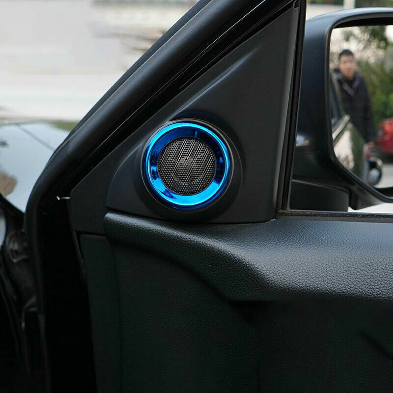 A Post Speaker Frame Cover Trim for Honda Accord 9th 2014-2017 Blue Titanium 2X