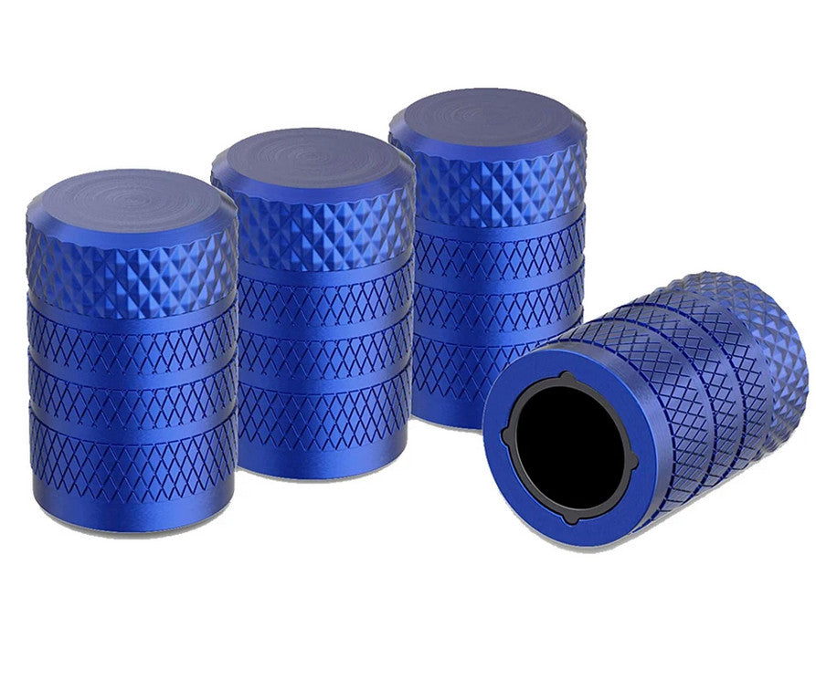 4-piece universal blue tire valve cover rod air dust cover for Nissan