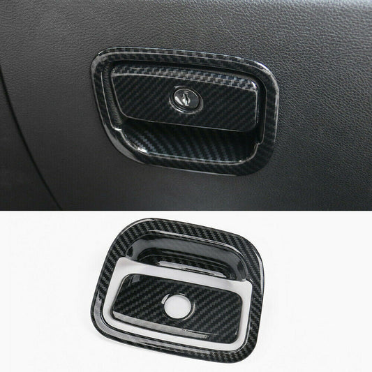 Carbon for Co -pilot Storage Box Handle Trim Cover for Jeep Grand Cherokee 2014-2021
