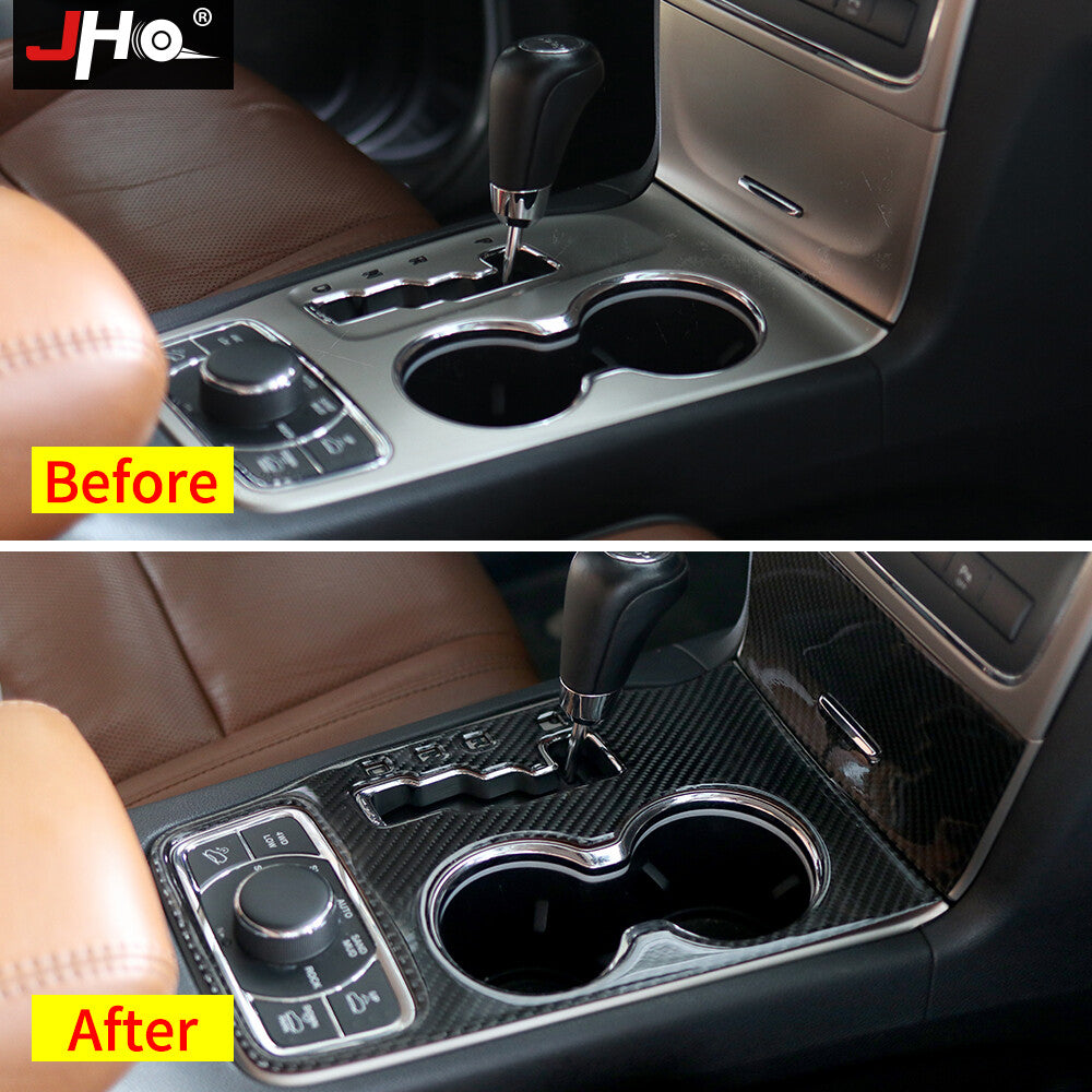 Water Cup Gear Shift Panel Cover Trim for Jeep Grand Cherokee 2011-2013