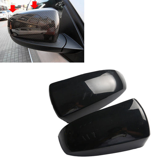 Pair Left Right Door Wing Rearview Mirror Cover Cap for BMW X5 X6 E70 2006-13