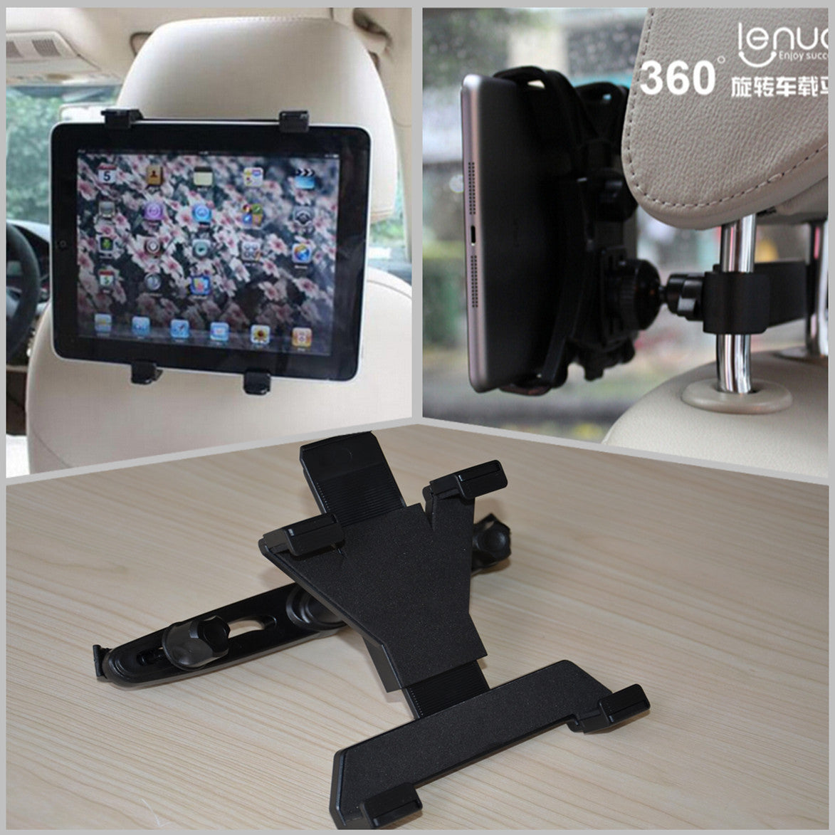 Car Auto 360¡ã Ratating for Seat Headrest Tablet Mount Holder Support Clip