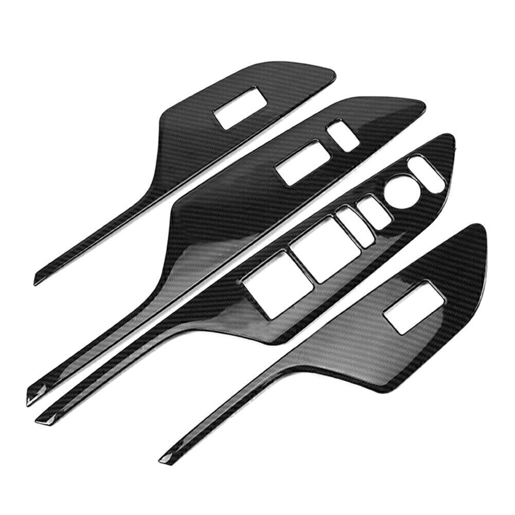 Carbon Fiber Steel Window Lift Panel Switch Trim for HONDA for Civic 10th 2016-2020