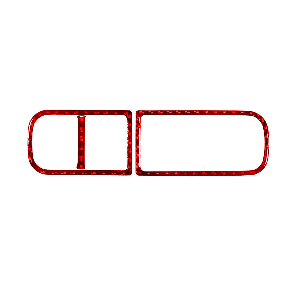 Red Carbon Fiber EPB Console Storage Frame Trim for Volkswagen for Tiguan 2013-2017