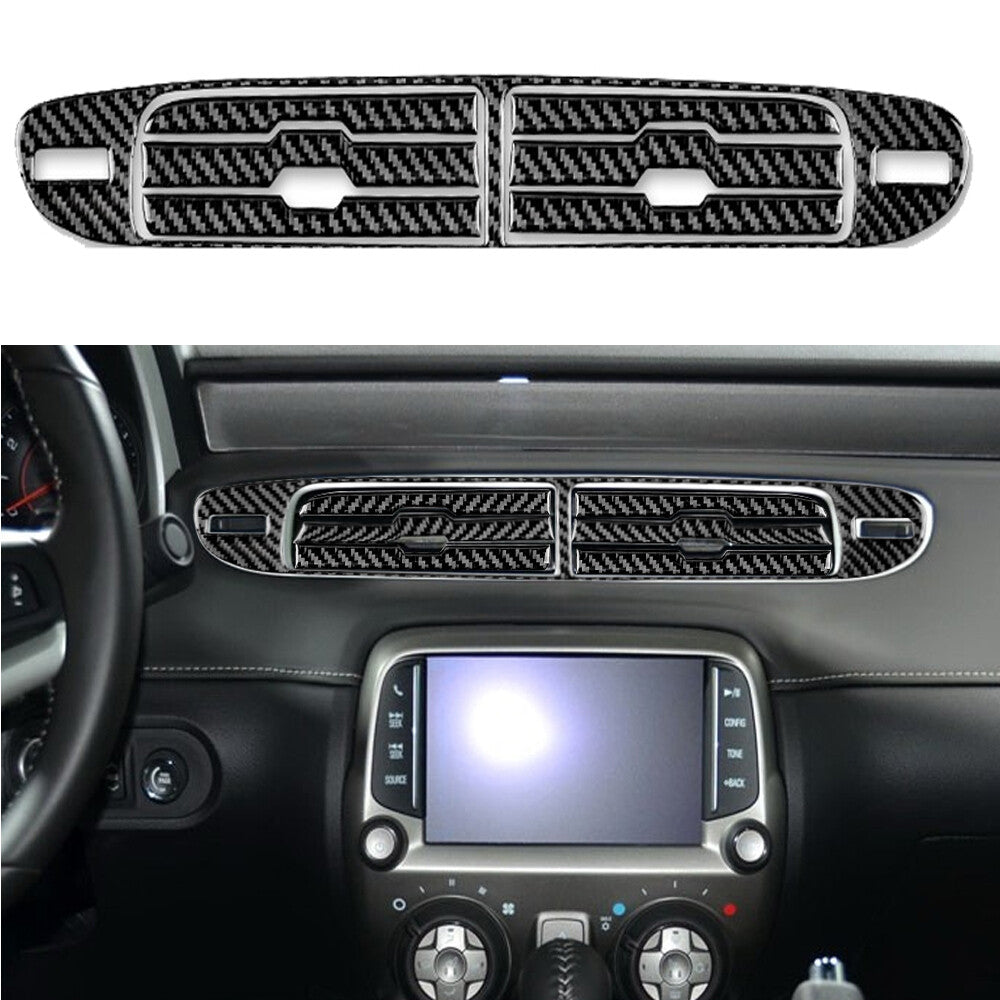 7x Carbon Fiber A/C Vents Outlet Cover Trim for Chevrolet Camaro 2010-2015