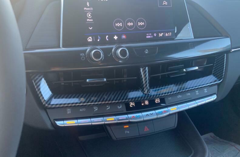 for Cadillac CT4 2020-24 Carbon Fiber Middle Air Outlet Vent Frame Cover Trim 1P