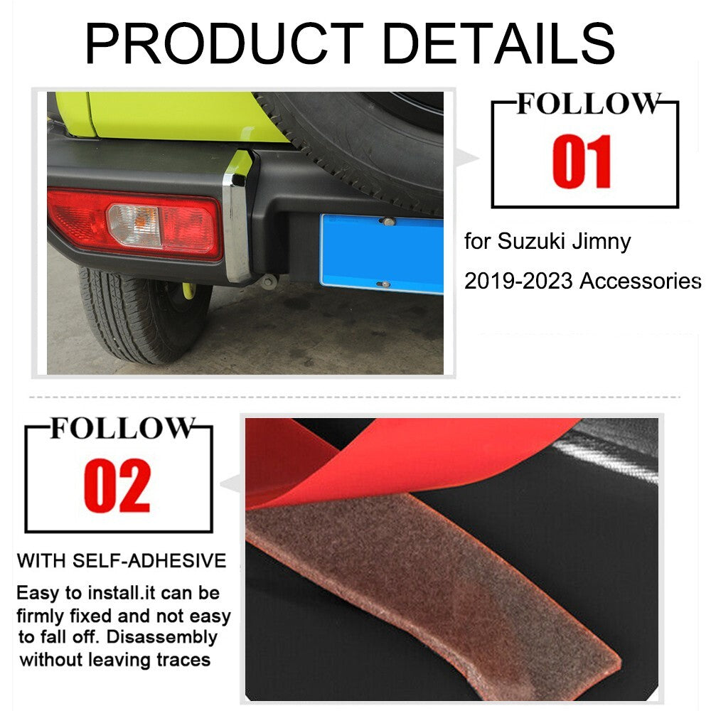 Chrome Rear Bumper Decor Cover Trim Guard for Suzuki for Jimny 2019-2023 JB64 JB74