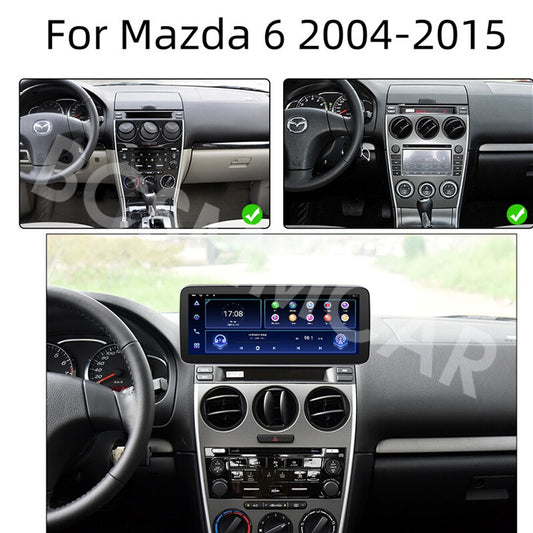 For Apple CarPlay 12.3 Car Stereo Touch Screen Radio Fit for Mazda 6 2004-2015