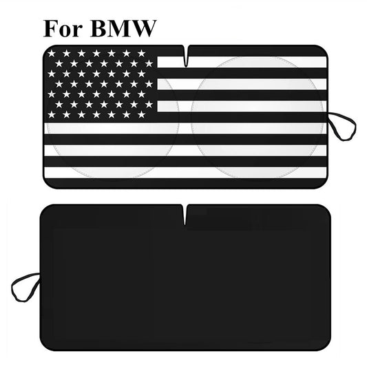 for BMW Accessory Car Windshield Sun Shade US Flag UV Block Shield Cover Visor