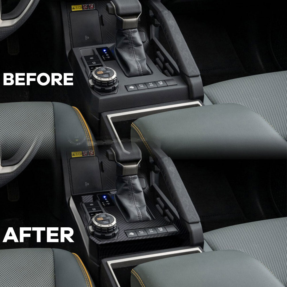 Fit for Toyota Tacoma SR SR5 2024+ Carbon Fiber Look Gear Shift Panel Cover Frame