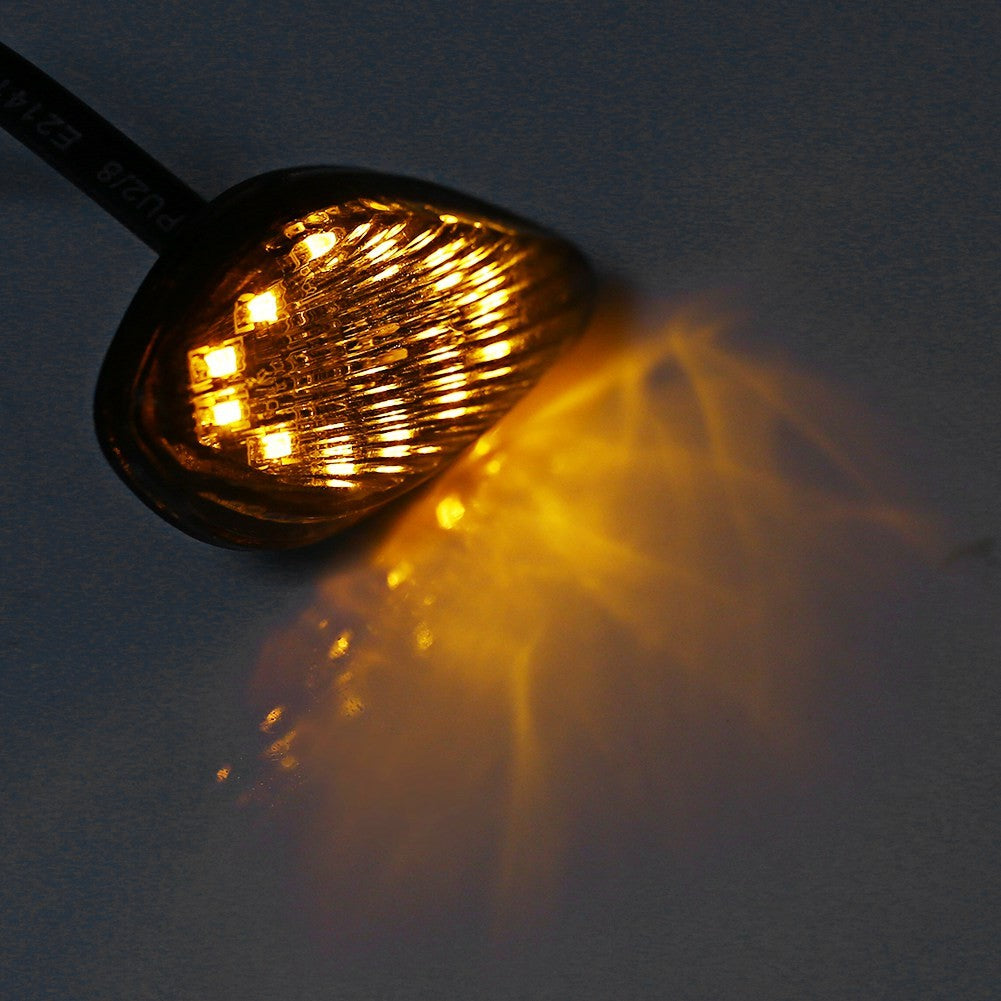 Anauto 1 Pair Motorcycle Flush LED Turn Signals Light Amber For Grom 2014-2016