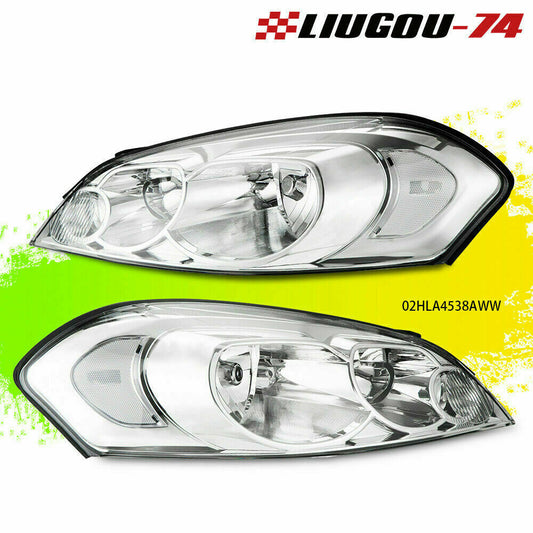 Clear chrome headlight replacement parts for Chevrolet 06-13 Impala/06-07 Monte Carlo