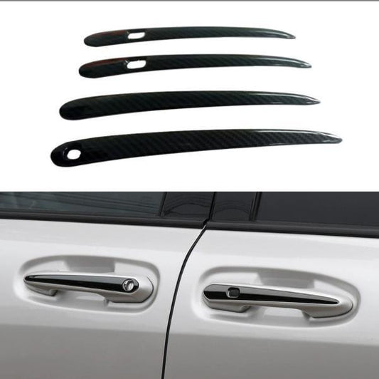 4pcs Carbon Fiber Door Handle Covers Trim for Toyota for Sienna 2021-24 Accessories