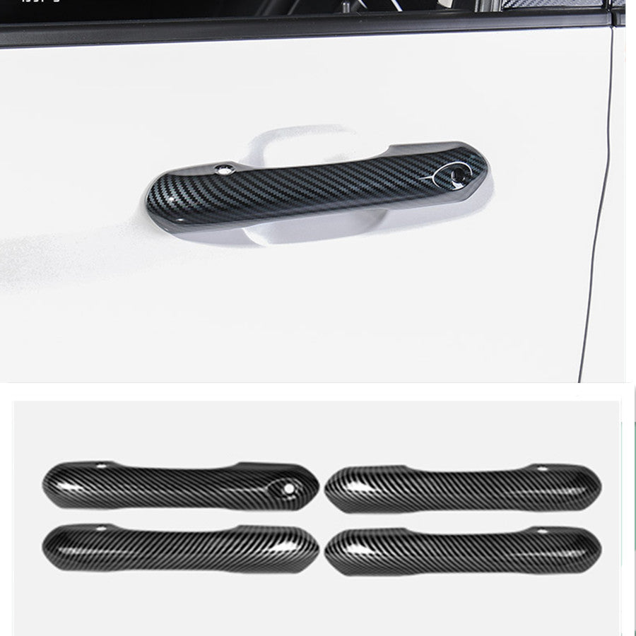 Carbon Fiber Outside Door Handle Molding Cover Trims for Ford Explorer 2020-2023