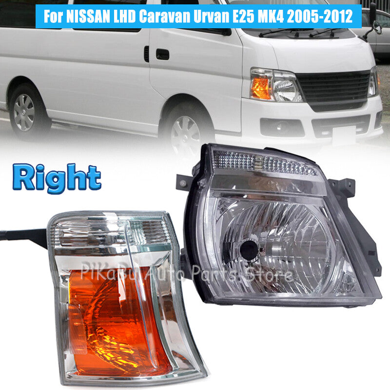 Right Headlight Lamp Corner Light for NISSAN LHD Caravan Urvan E25 MK4 2005-2012