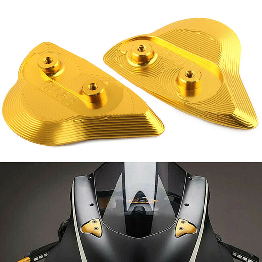 Rearview Mirror Block Off Plates Mount Cover Fit for Yamaha YZF-R6 YZFR6 17-22 Gold