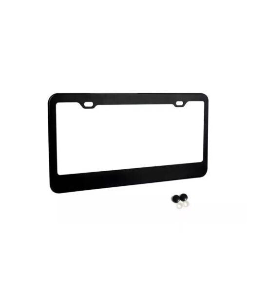 Car license plate frame cover cap rear trunk boot matte black for Nissan