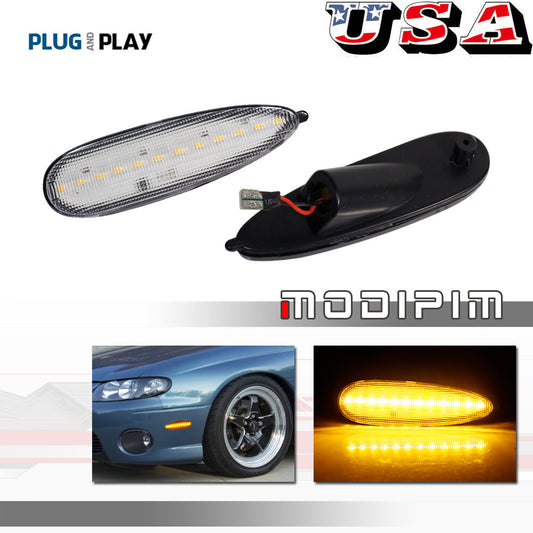 Transparent lens with amber LED; front marker light suitable for 2004-2006 for Pontiac GTO