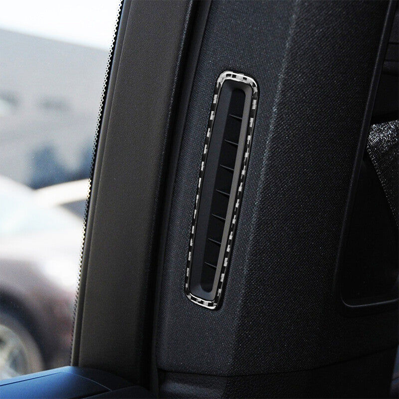 2-Piece Carbon Fiber Vent Socket Cover Trim for Porsche for Panamera 10-16