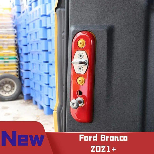 Red ABS Rear Tailgate Lock Buckle Panel Cover Trim Fit for Ford Bronco 2021-23