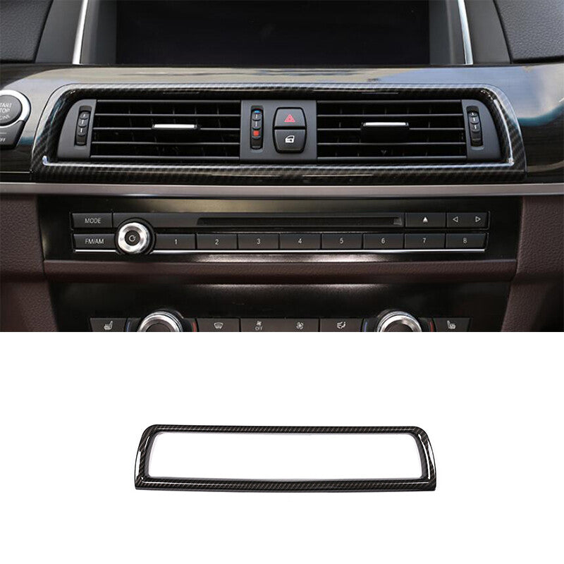 ABS Carbon Fiber Middle Console Air Outlet Vent Trim for BMW 5 Series 2011-2017