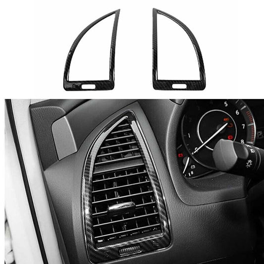 4PCS Air Outlet Vent Trim Carbon Fiber Style for Nissan Armada Patrol 2017-2024
