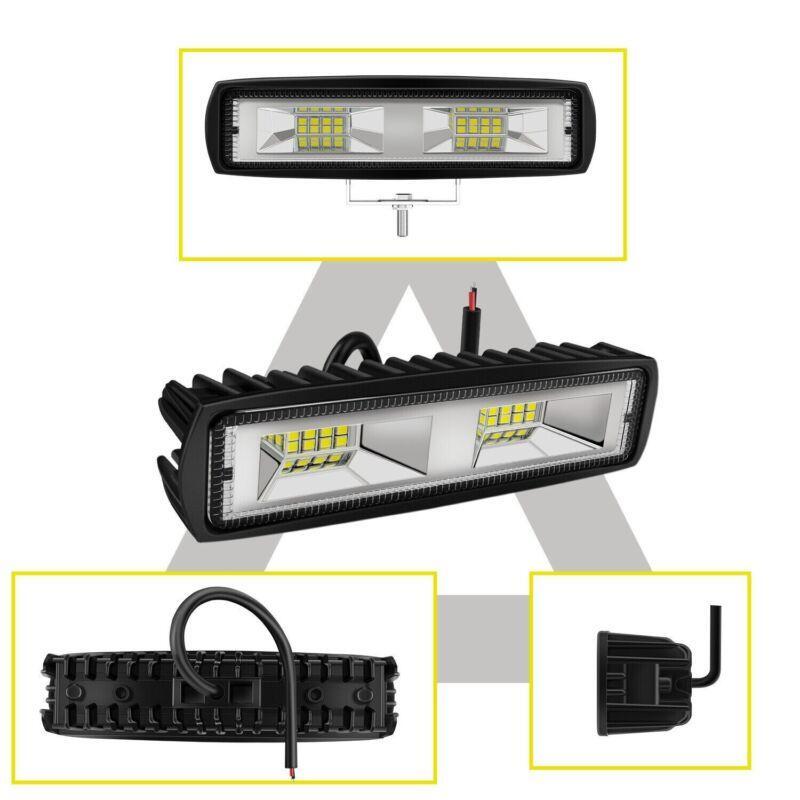 2 x 6-inch 48W LED work light strips, fog lights, off-road SUVs, all-terrain vehicles, driving trucks
