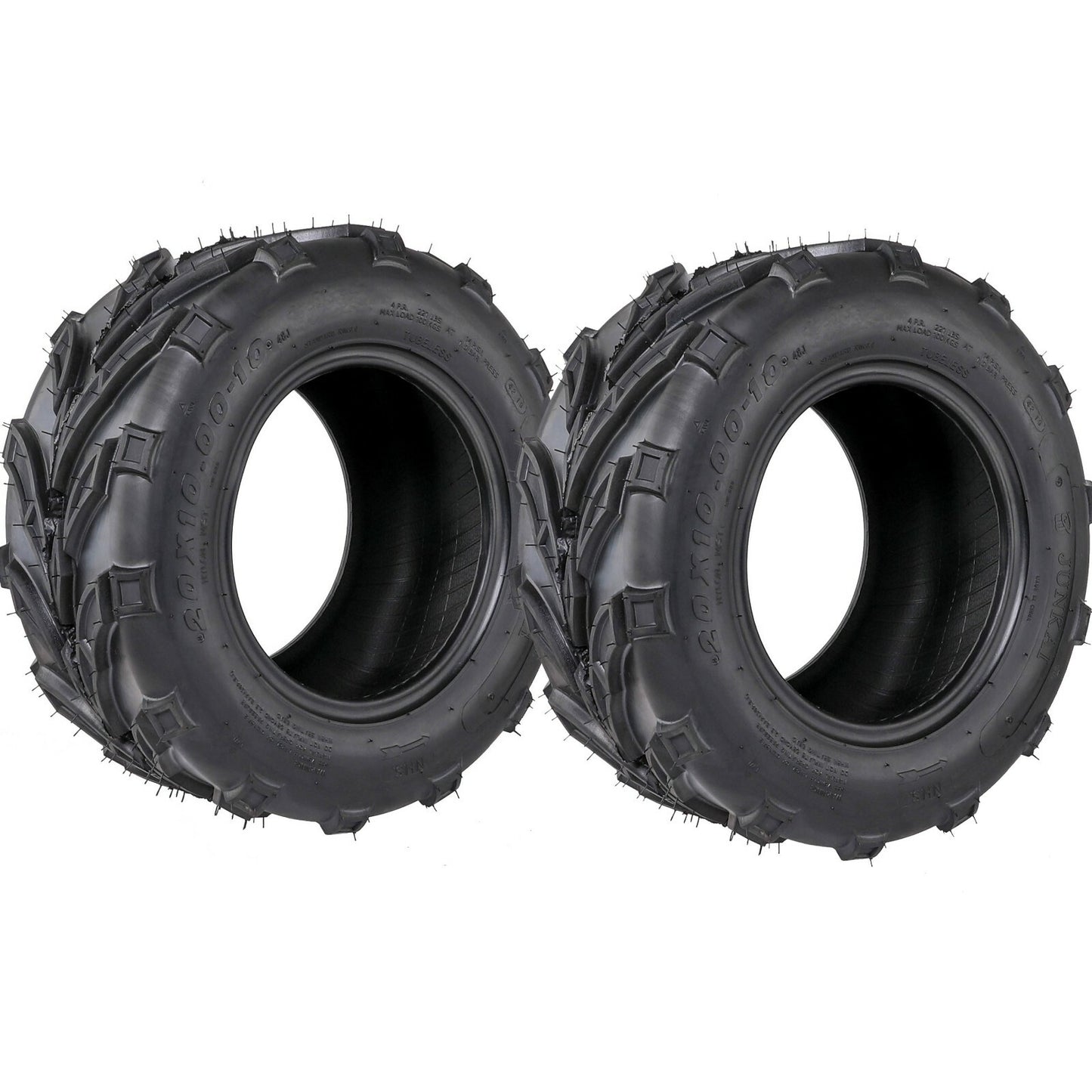 2-pack of 20x10.00-10 tubeless tires suitable for Yamaha , for Honda ATV, UTV, and four-wheel go-karts.