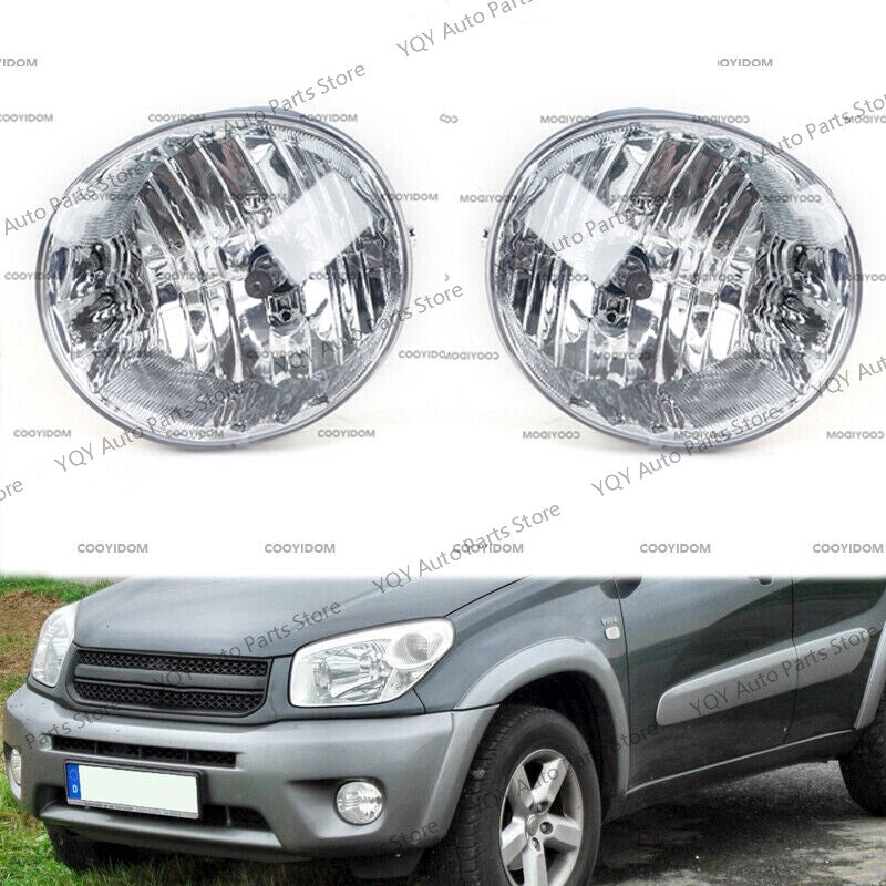 1 Pair for Toyota RAV4 2004-2005 Front Bumper Fog Light clear lens with bulb