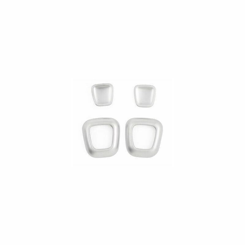 4P for Benz GLA W156 2020-2022 Silver Car for Seat Headrest Button Switch Cover Trim