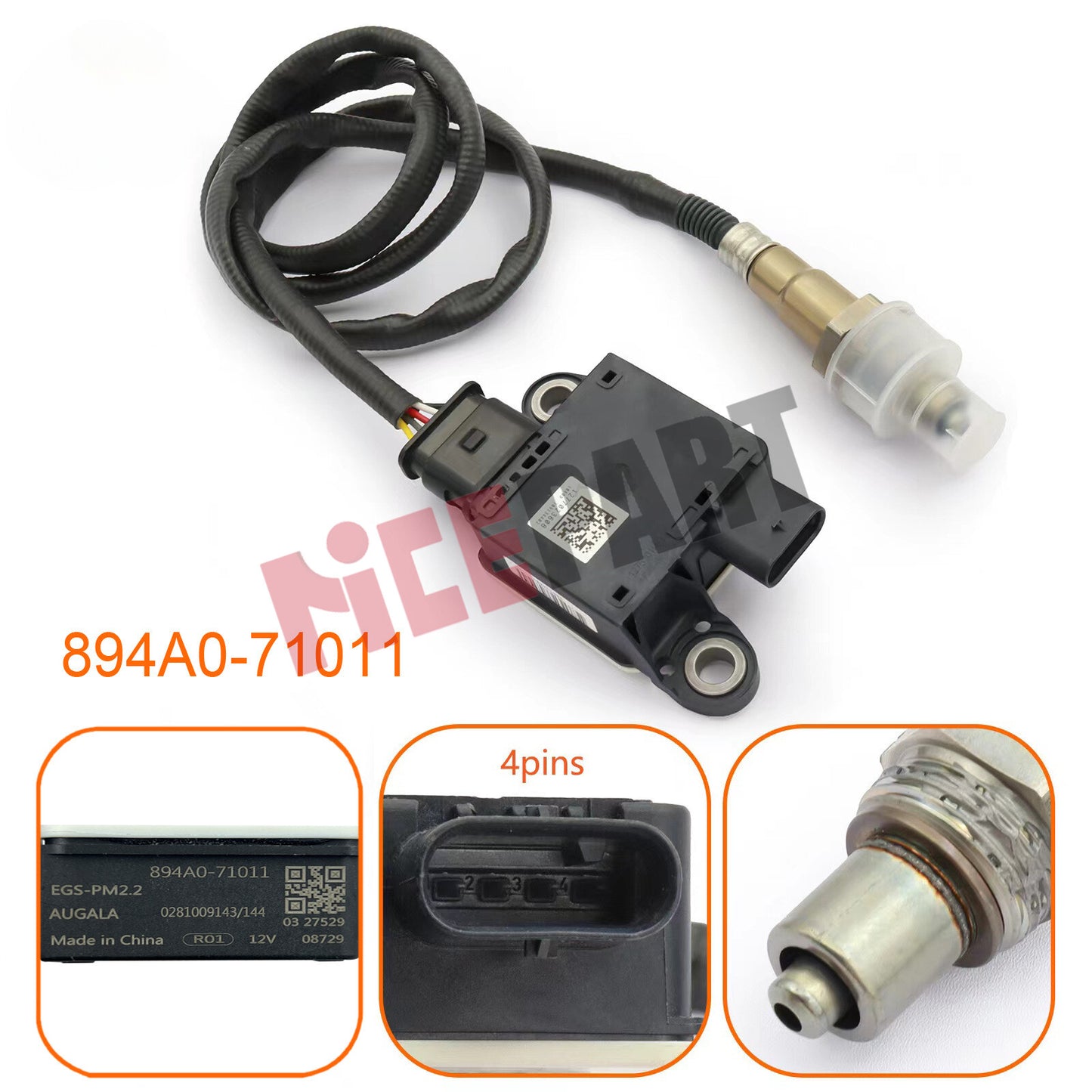 New Diesel Particulate Sensor 894A0-71011 0281009143 Compatible for Toyota HILUX,