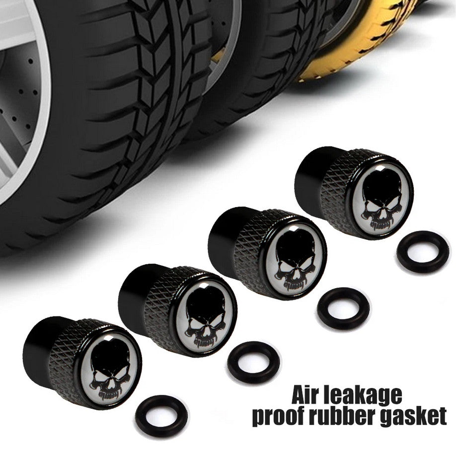 4-piece car tire valve cover rod air dust cover dustproof red rocket for BMW