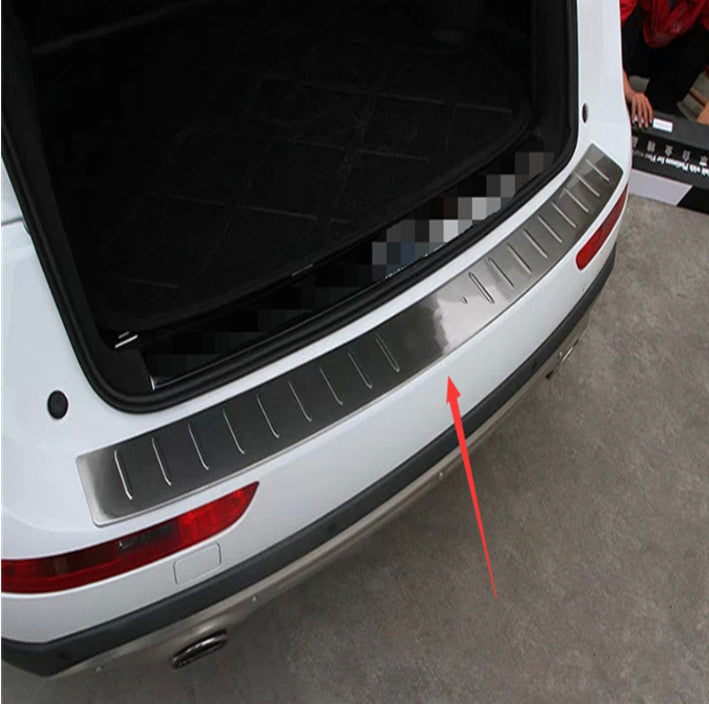 Car Rear Bumper Protector Sill Plate Trim Chrome Steel Fit for Audi Q5 2009-2018
