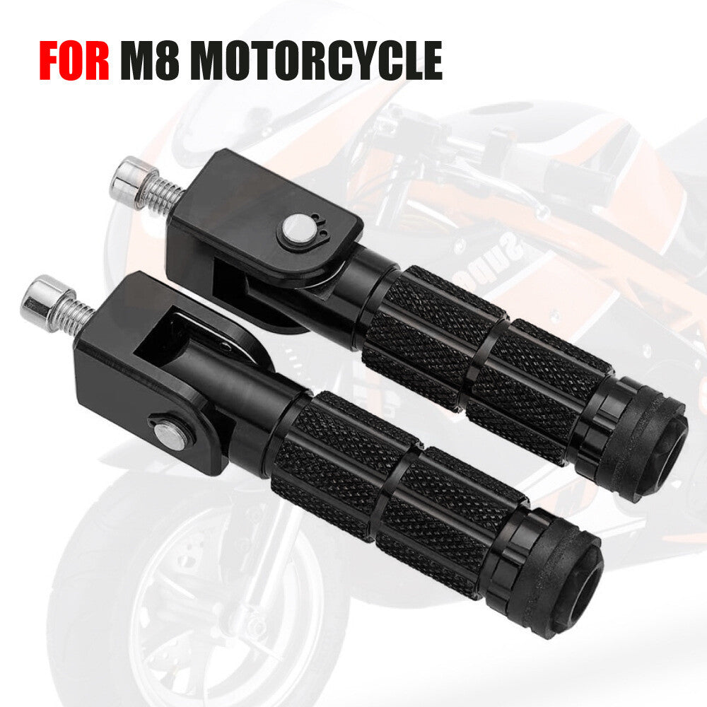 Foot Pegs Rearset Pedals Anti-Skid Foldable 2Pcs for Motorcycle Rear Passenger