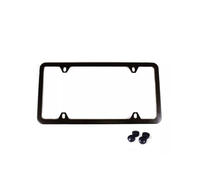 1 piece car license plate frame cover cap trunk 4-hole black for Dodge