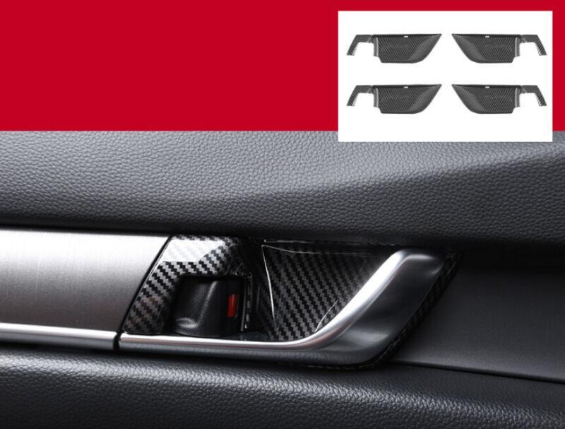 Carbon Fiber Style ABS Inner Door Bowl Cover Trim 4X for Honda Accord 18-2022