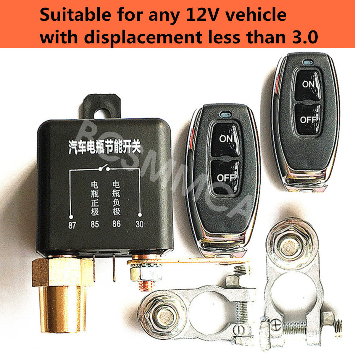 Battery Disconnect Switch Remote Control Anti Theft Kill Switch For Car Truck RV