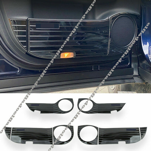 for Lexus RX350 RX450H 2016-2021 Black Steel Door Anti Kick Pad Protective Trims