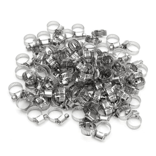 55x Stainless Steel Adjustable Drive Hose Clamps Fuel Line Worm Clips 3/4-1