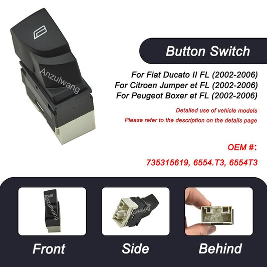 for Fiat Ducato II for Citroen Jumper for Peugeot Boxer et FL Electric Driver Window Con