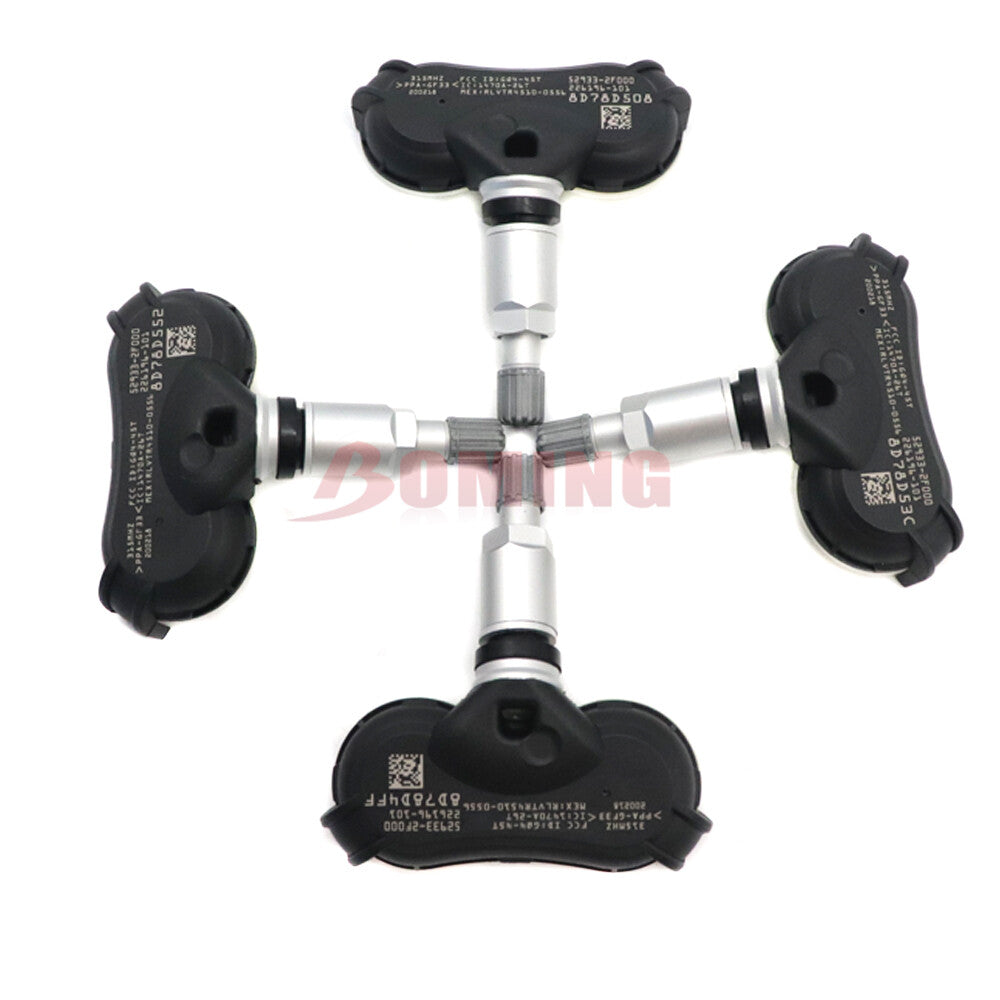 NEW 4PCS TIRE PRESSURE TPMS SENSOR 315Mhz 52933-2F000 for Kia Rio for Hyundai for Tucson